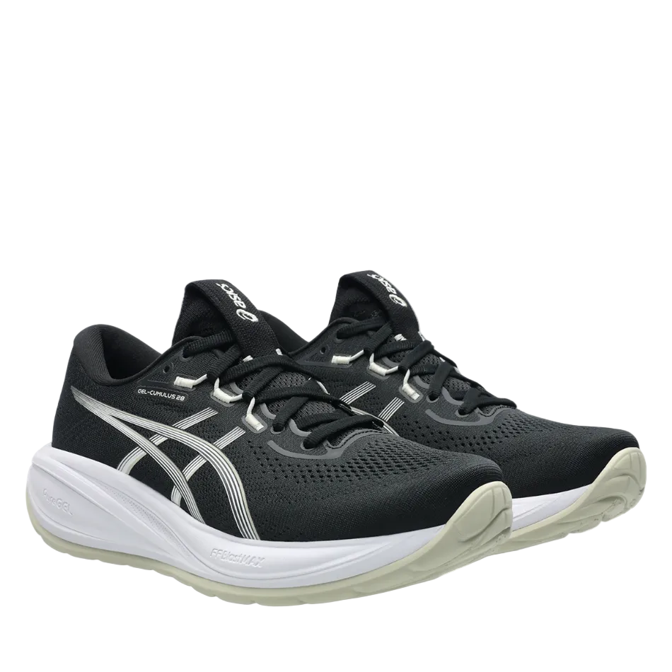 ASICS Women's GEL-CUMULUS 28 Running Shoes in Black/White SS26