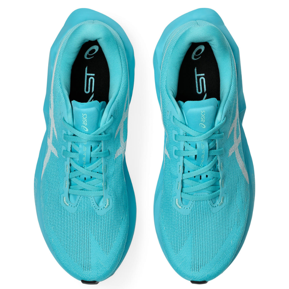 ASICS Men's NOVABLAST 6 Running Shoes in Energy Aqua/White AW26
