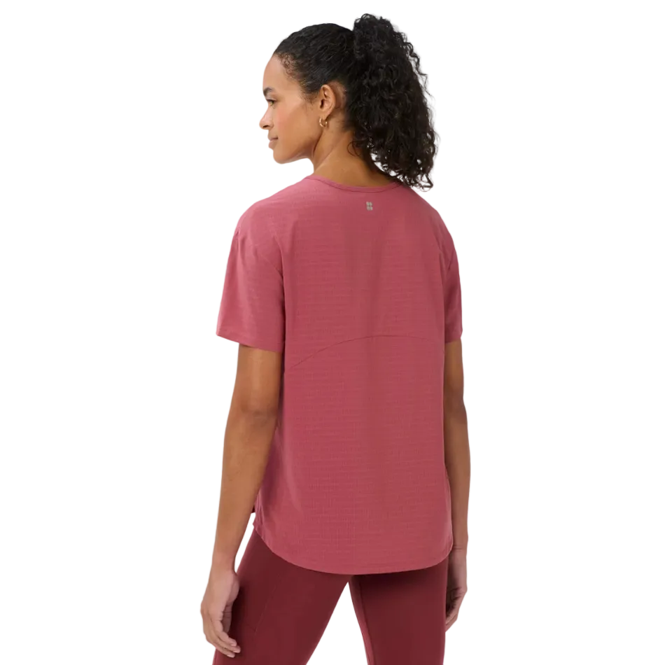 Sweaty Betty Ultimate Train Perforated T-shirt in Sienna Pink AW26