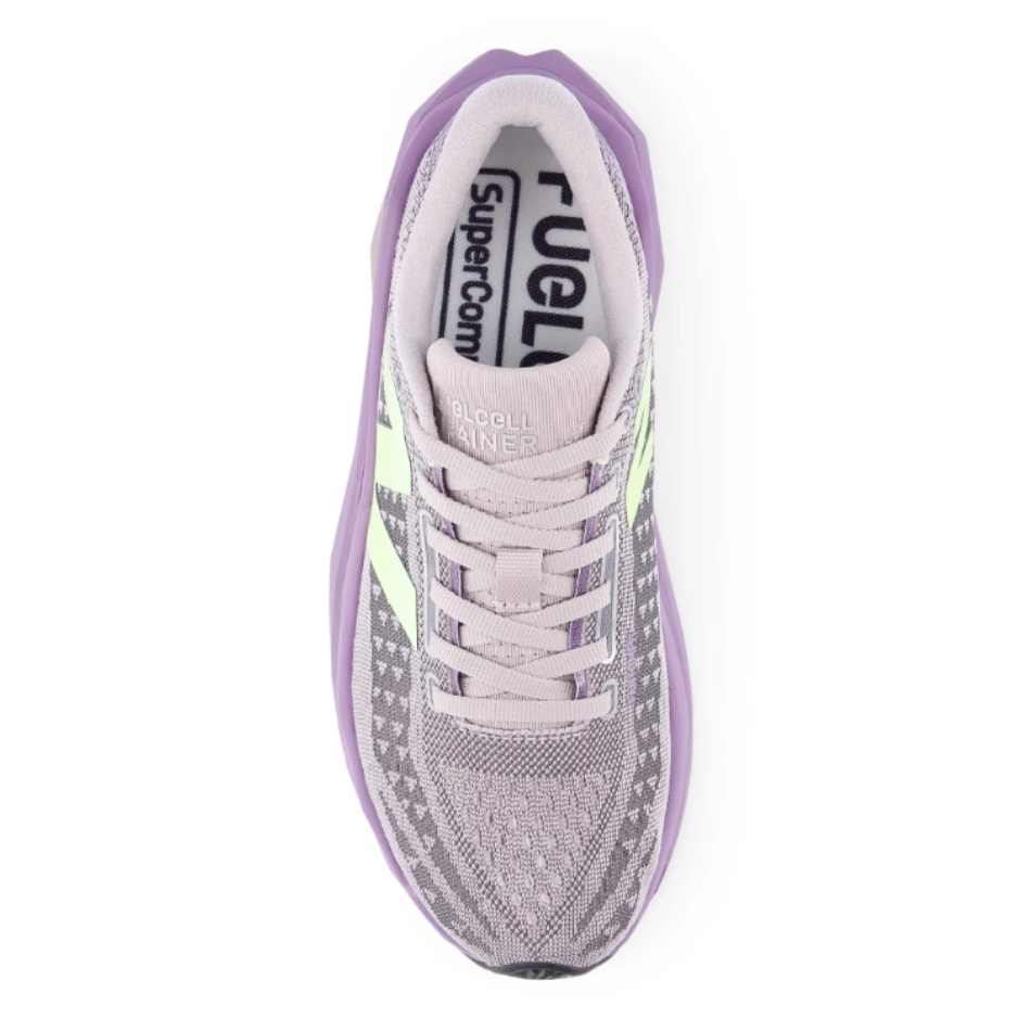 New Balance Women's FuelCell SuperComp Trainer v3 Running Shoes in Truffle Salt/Candied Violet SS26