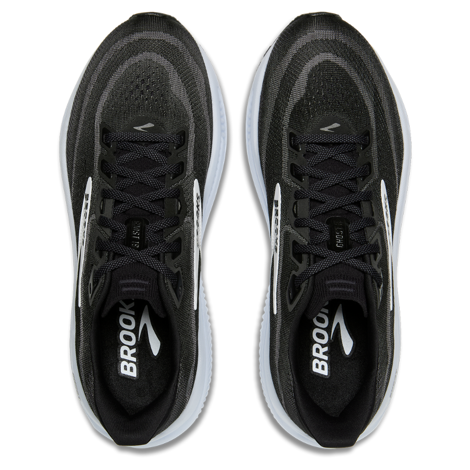 Brooks Men's Ghost 18 Running Shoes in Black/Grey/White AW26