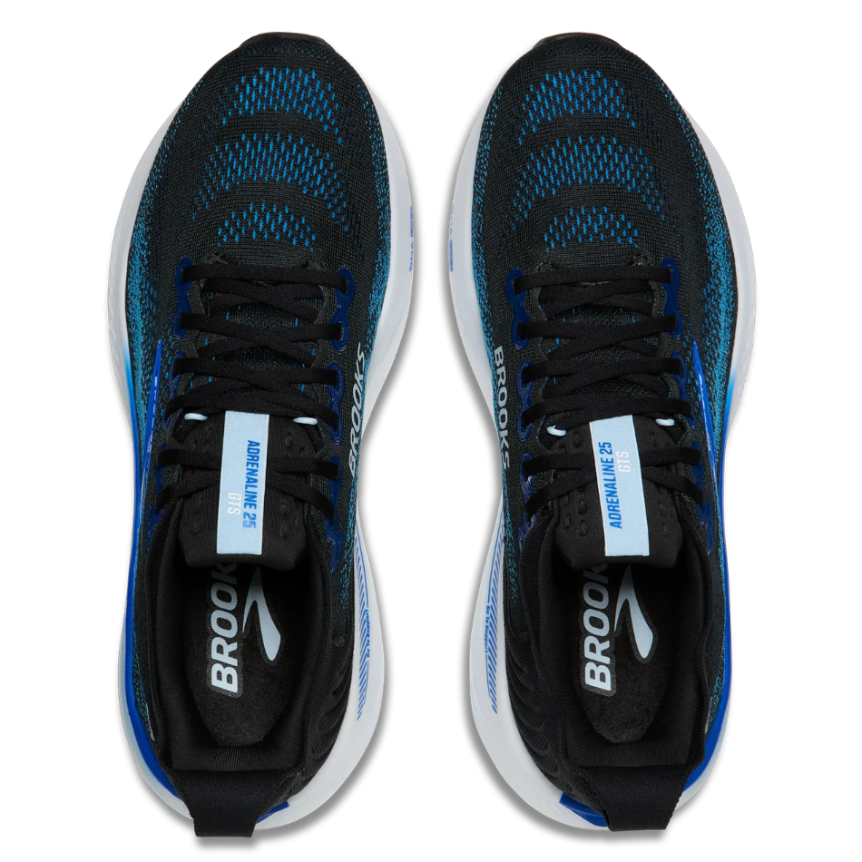 Brooks Men's Adrenaline GTS 25 Running Shoes in Black/Blue/Nantucket Breeze AW26
