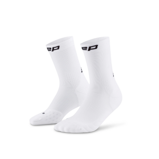 CEP Men's Core Run 5.0 Mid Cut Sock in White