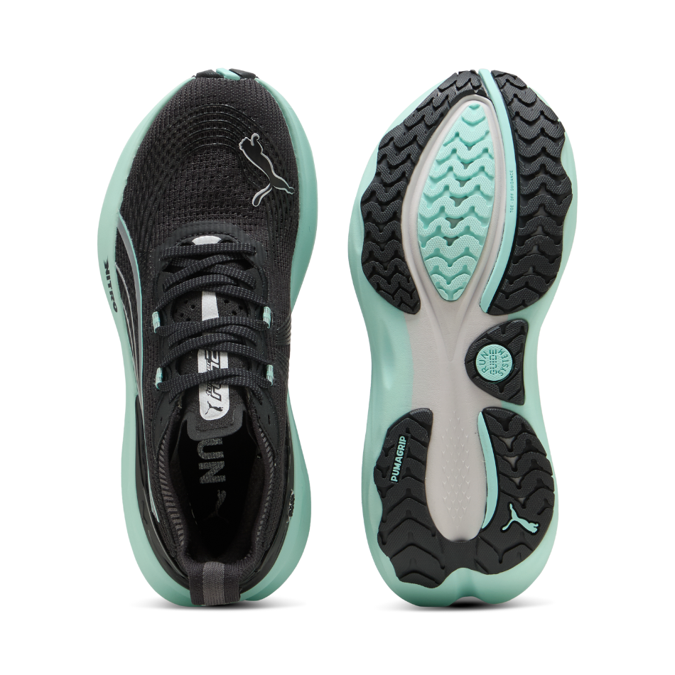 PUMA Women's Foreverun NITRO 2 Running Shoes in PUMA Black/Mint Melt AW25