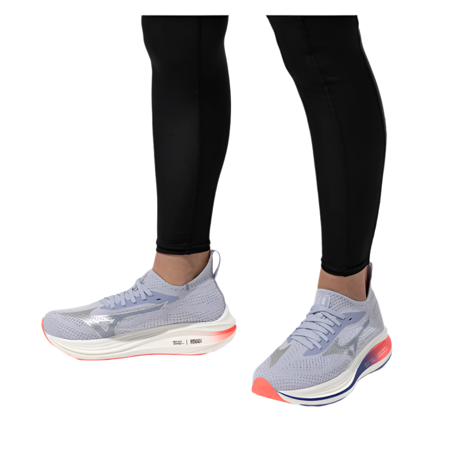 Mizuno Women's Neo Zen Running Shoes in Icelandic Blue/Silver/Striking Coral AW25