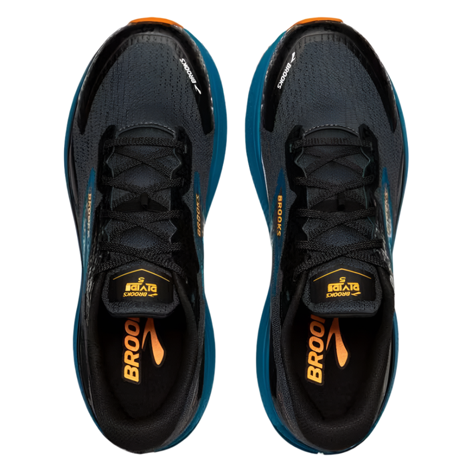 Brooks Divide 5 Men's Running Shoes AW24 Ebony/Mosaic Blue/Orange