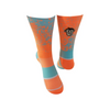 Monkey Sox Classic Mist Sports Socks in Orange/Turquoise