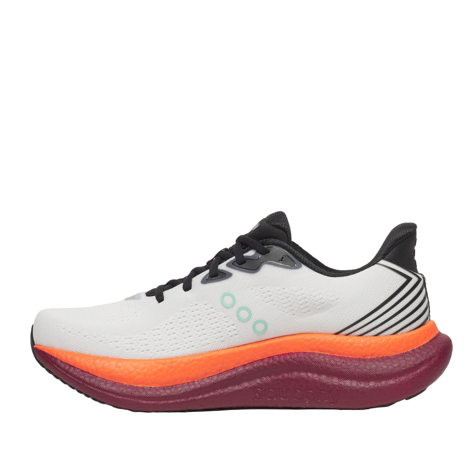Saucony Men's Triumph 23 Running Shoes in White/Crimson SS26