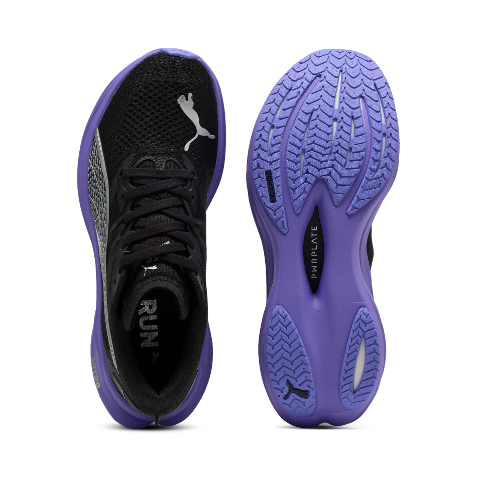 PUMA Women's Deviate NITRO 3 Running Shoes in PUMA Black/Dark Amethyst AW25