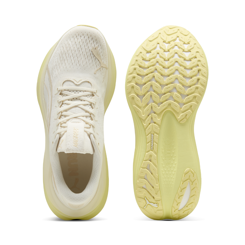 PUMA Men's MagMax NITRO Running Shoes in Warm White/Gold Moon AW25