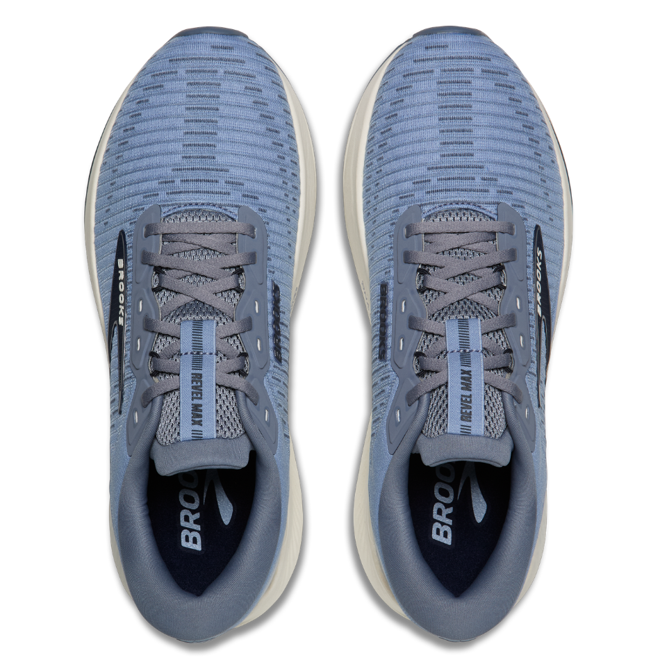 Brooks Men's Revel Max Running Shoes in Rain Washed/Grey/Navy AW26