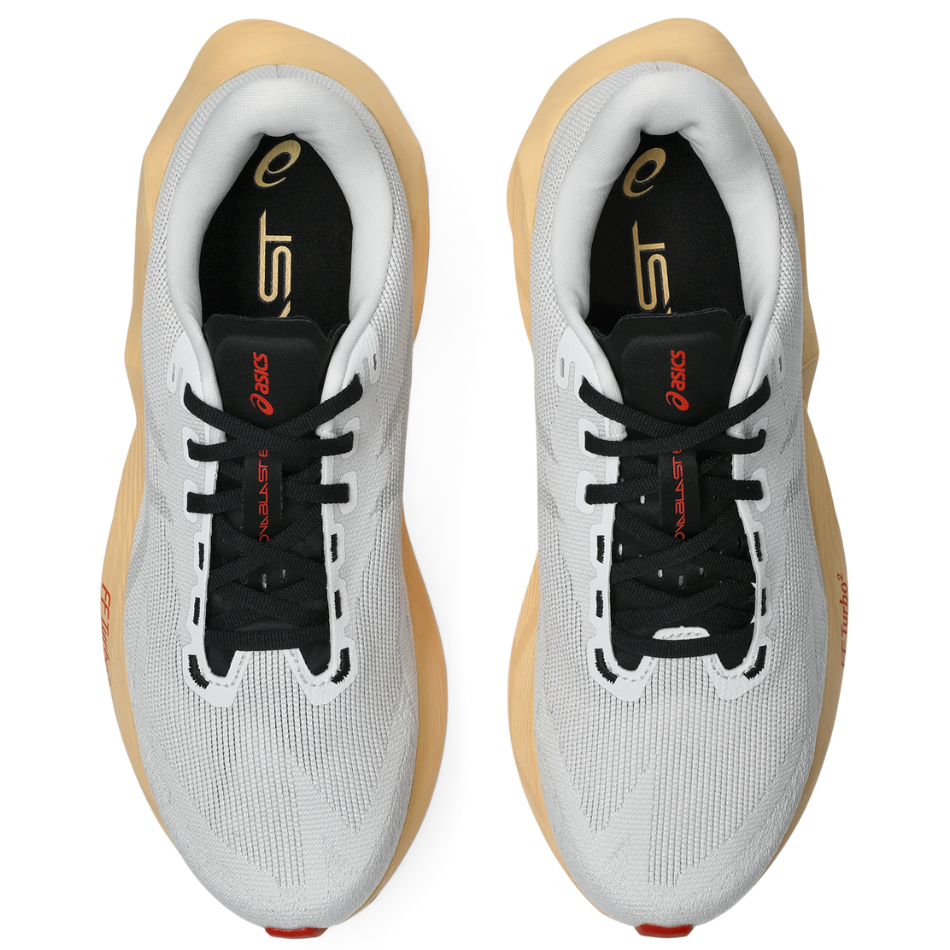 ASICS Men's NOVABLAST 6 Running Shoes in White/Orange Glow AW26