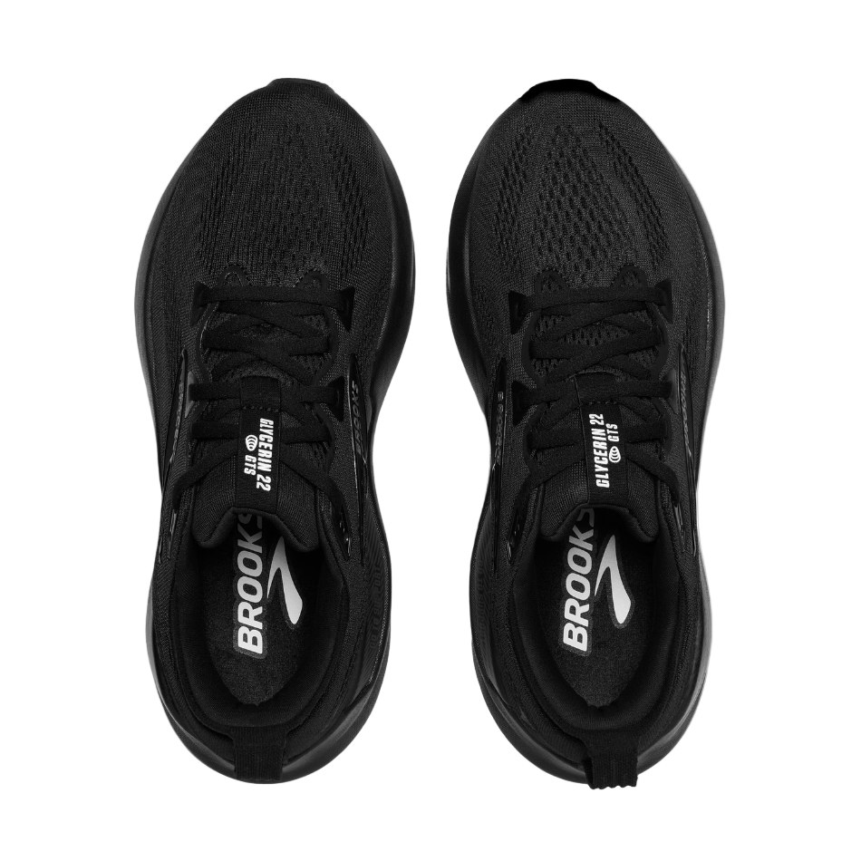 Brooks Men's Glycerin GTS 22 Wide Fitting 2E Running Shoes in Black/Black/Ebony AW25