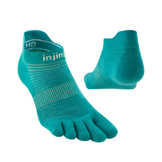 Injinji Unisex Run Lightweight No-Show Socks in Atlantis SS26