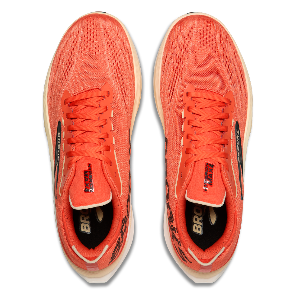 Brooks Men's Hyperion Max 4 Running Shoes in Tigerlily/Wood Ash/Black AW26