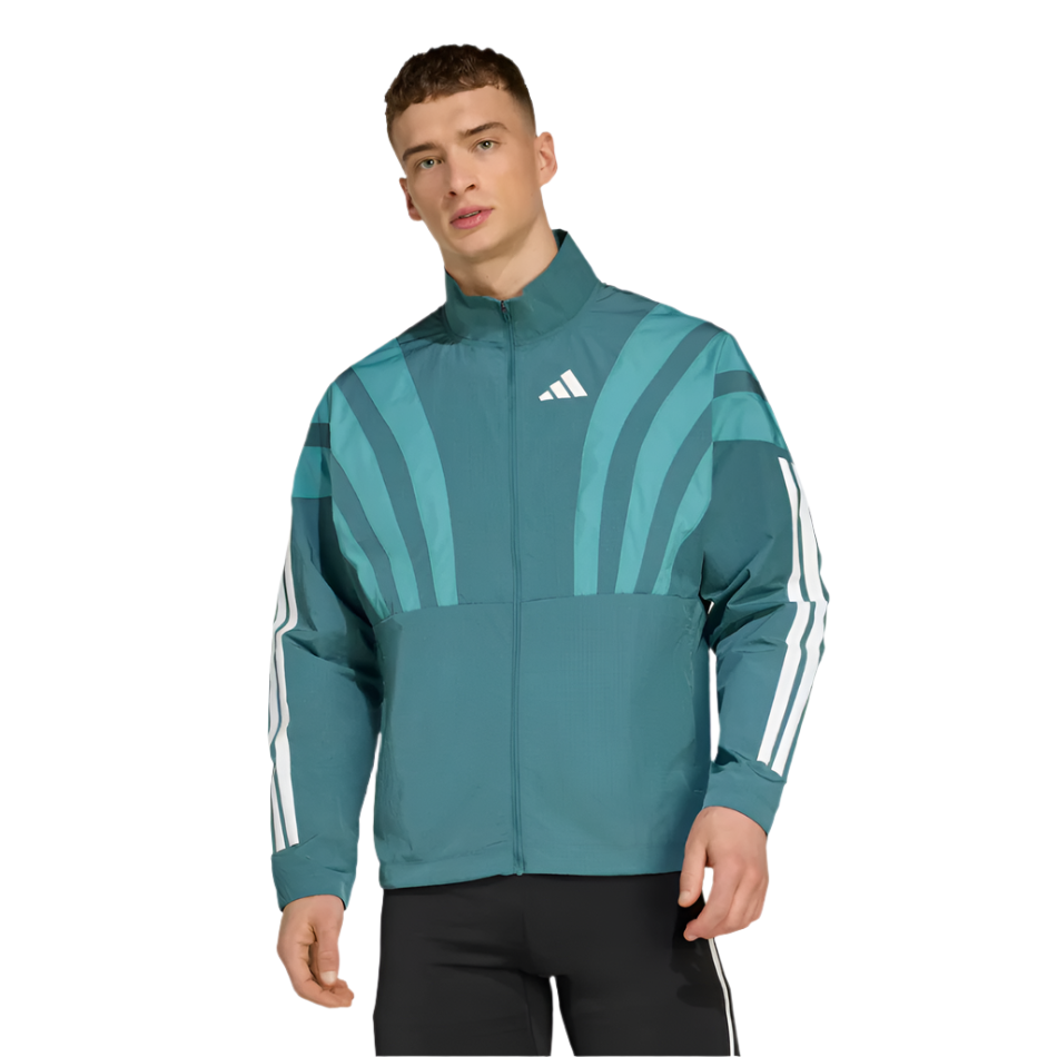 Adidas Men's Adizero Archive Running Jacket in Preloved Teal AW25