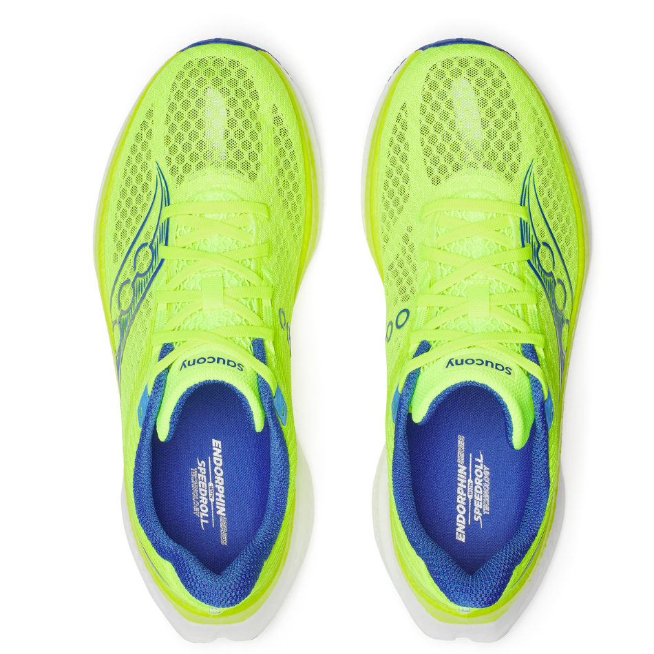 Saucony Men's Endorphin Speed 5 Running Shoes in Citron/Lapis - Online Exclusive