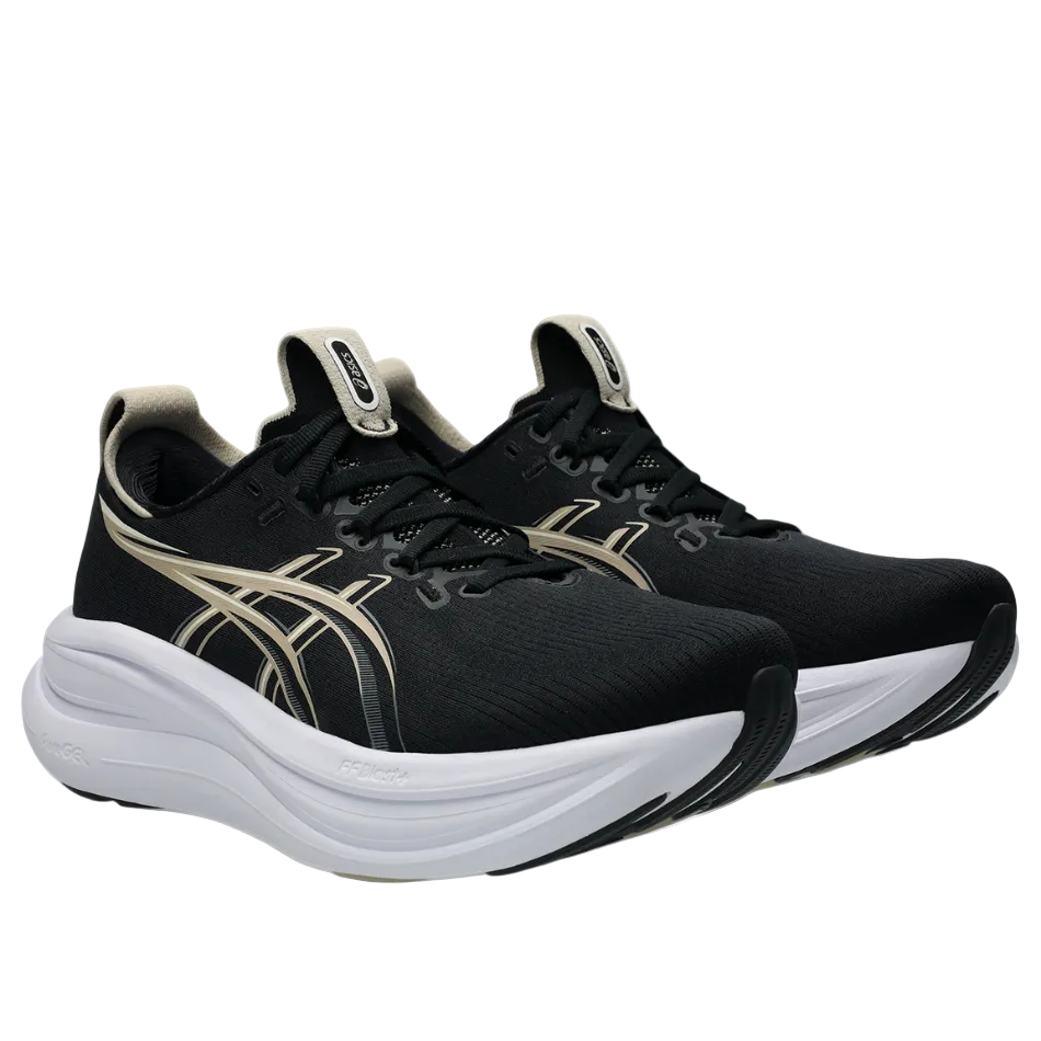 ASICS Women's GEL-NIMBUS 28 Running Shoes in Black/Feather Grey AW26