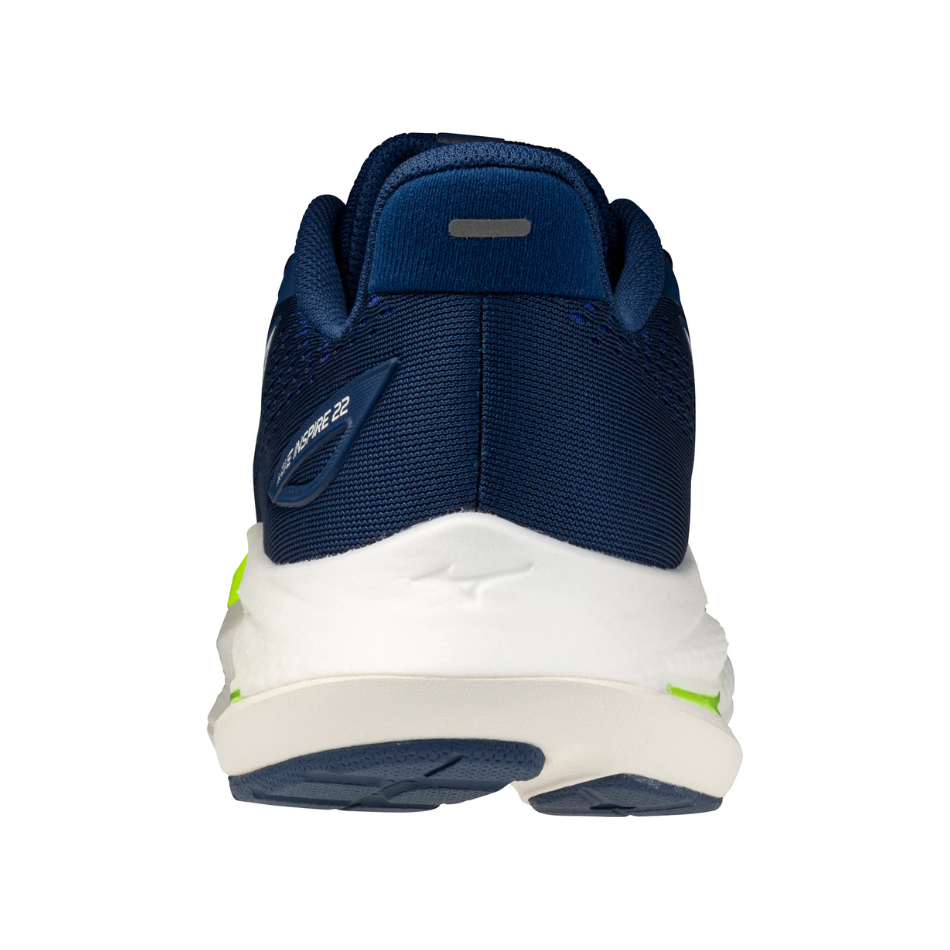 Mizuno Men's Wave Inspire 22 Running Shoes in Estate Blue/Lightning Yellow SS26