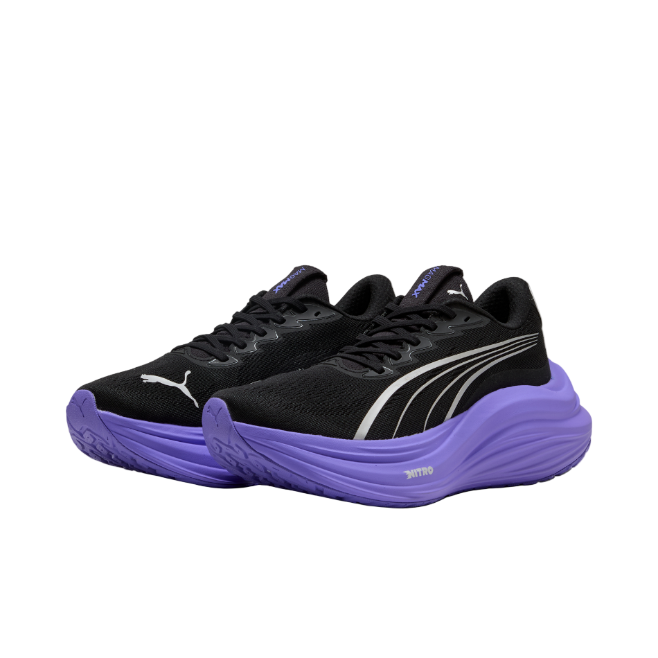 PUMA Women's MagMax NITRO Running Shoes in PUMA Black/ Dark Amethyst AW25