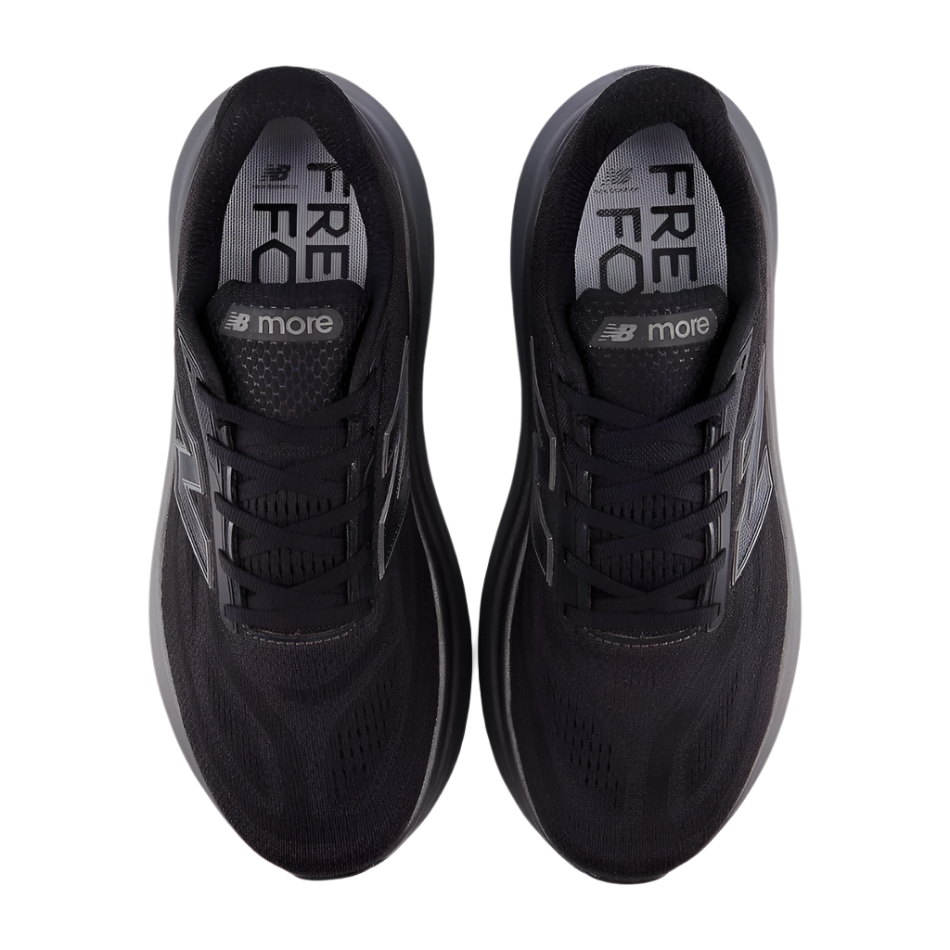 New Balance Men's Fresh Foam X More v6 Running Shoes in Black/Castlerock/Black Metallic AW25