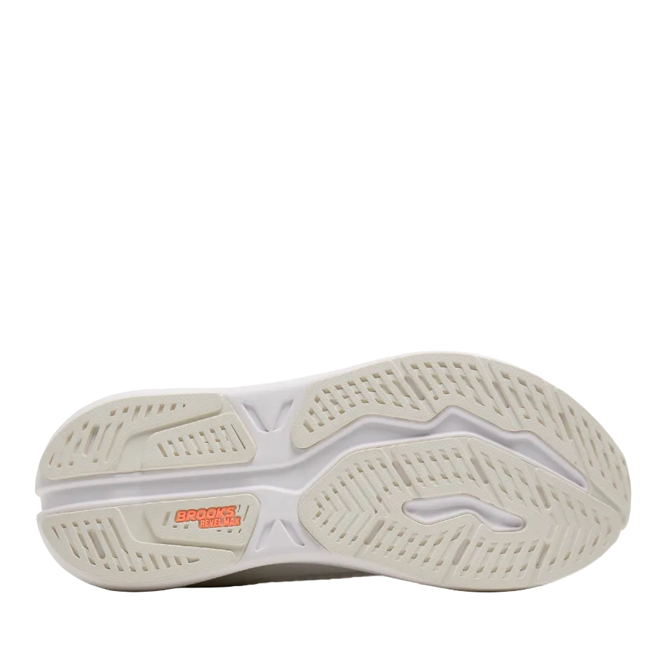 Brooks Women's Revel Max Running Shoes in Bright White/MulledGrape/Peach AW26