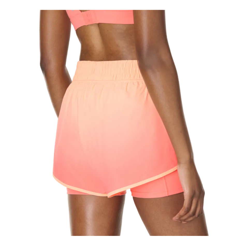 Sweaty Betty Get Set 2-in-1 Multi-Train Shorts in Melon Pink/Peach/Orange Ombre SS26