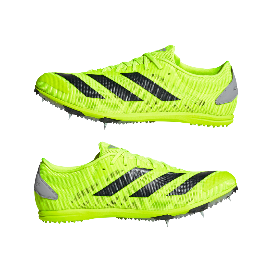 adidas Unisex Adizero XCS Cross Country Spikes in Lucid Lemon/Core Black/Halo Silver AW25