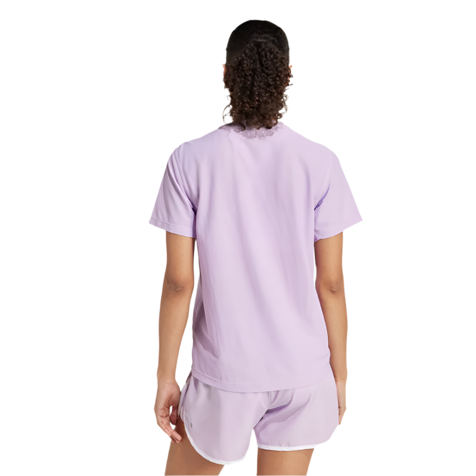 Adidas Women's Own The Run T-Shirt in Powder Plum AW25