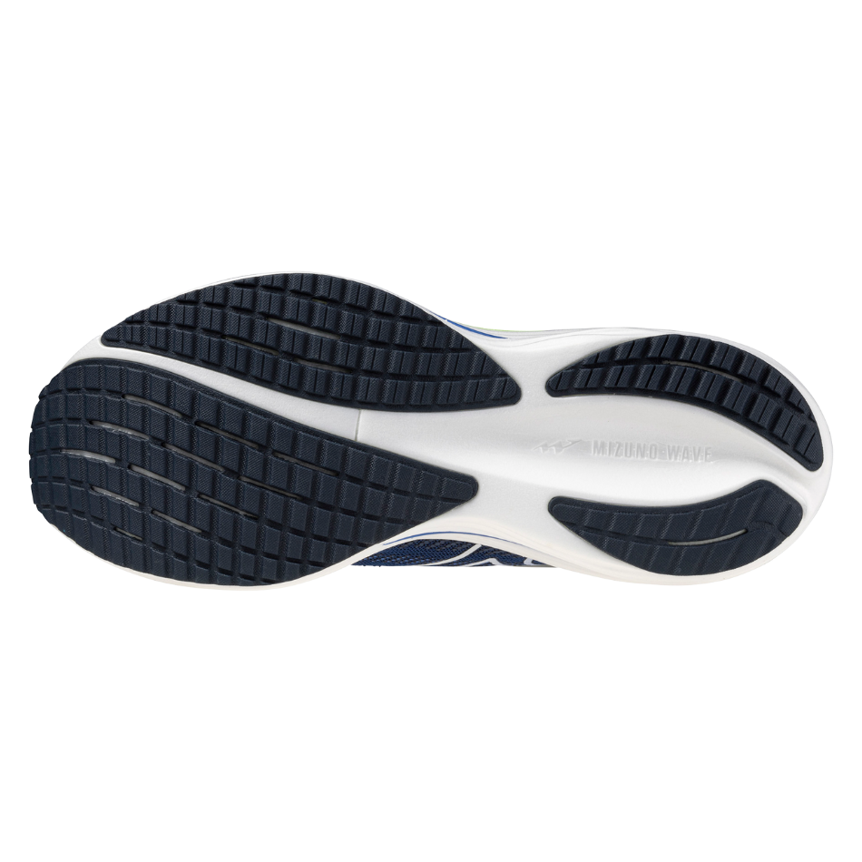 Mizuno Men's Wave Rider 29 Running Shoes in Estate Blue/White/Lightening Yellow SS26