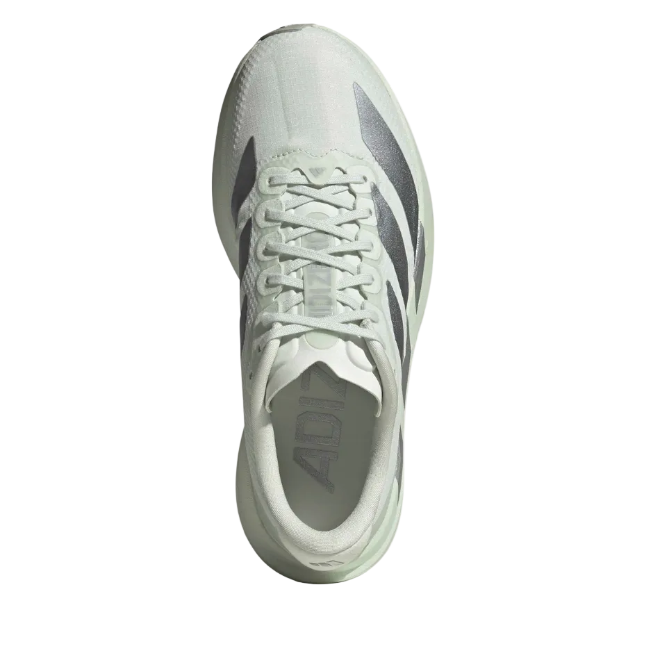 adidas Women's Adizero Evo SL Woven Running Shoes in Crystal Jade/Tech Grey Met./Wonder Silver AW26