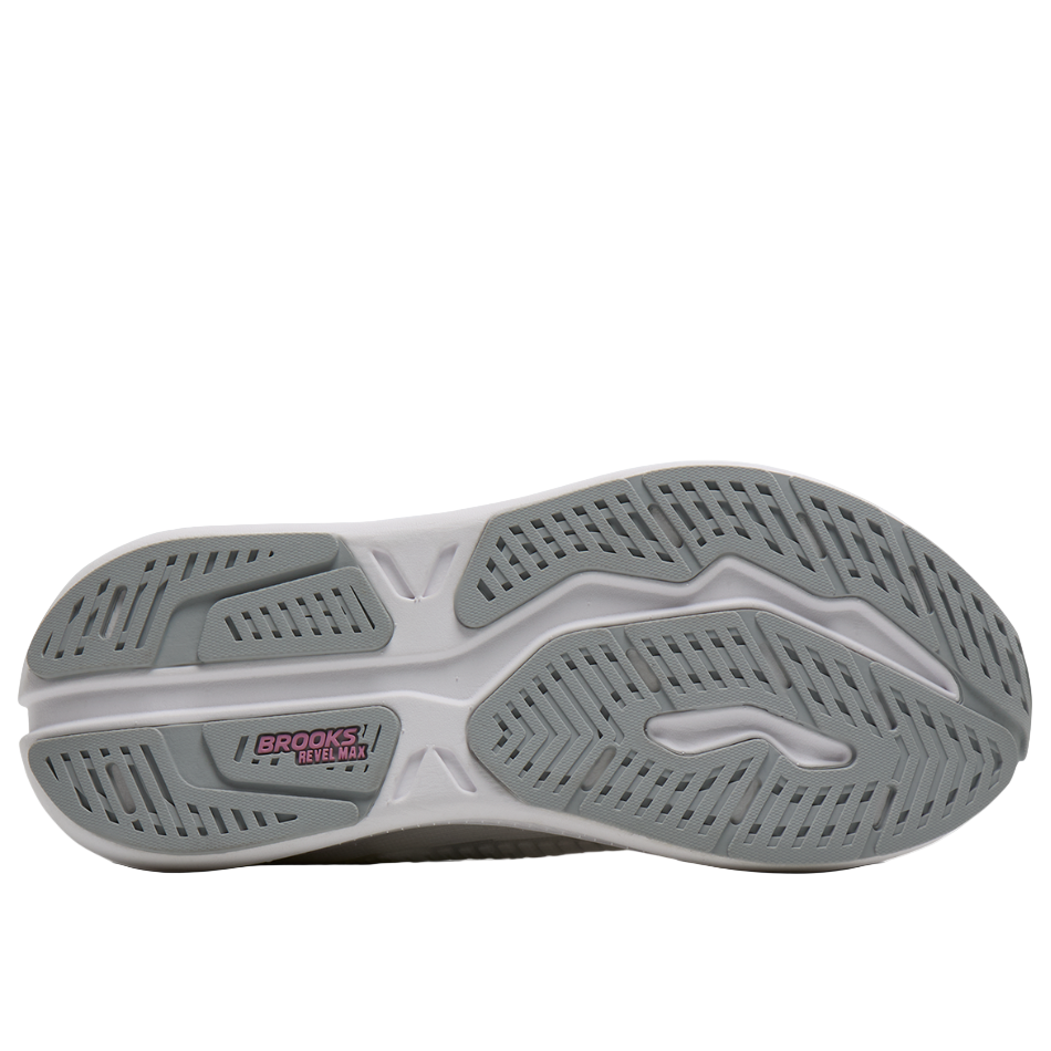 Brooks Women's Revel Max Running Shoes in White/Harbor Mist/Metallic SS26