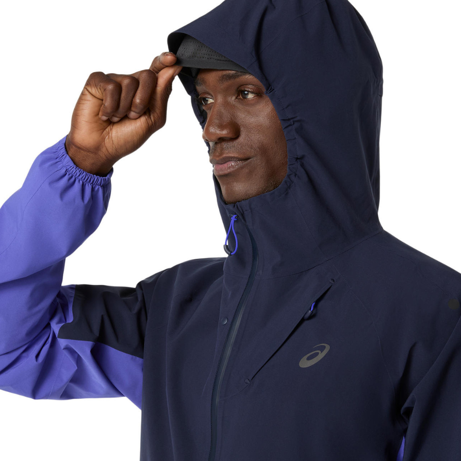 ASICS Men's METARUN LEGEND JACKET in Midnight/Cobalt Burst/Illuminate Green SS26