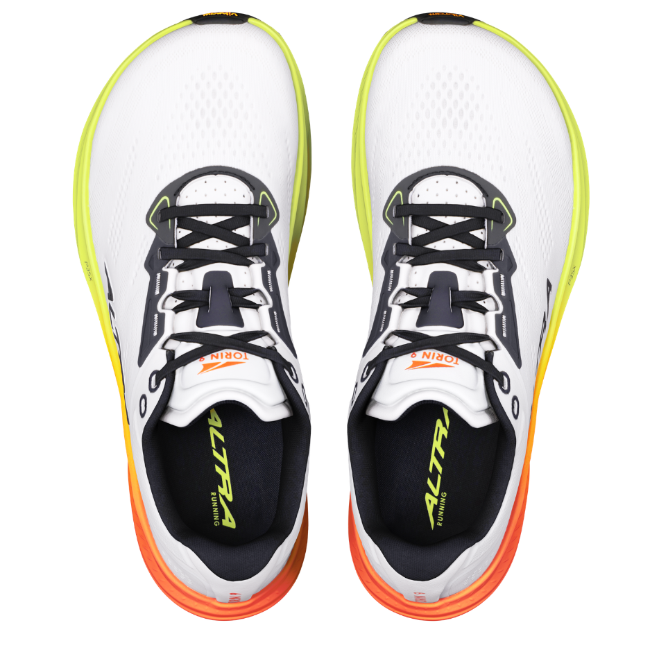 Altra Men's Torin 9 Running Shoes in White/Black/Safety Yellow AW26