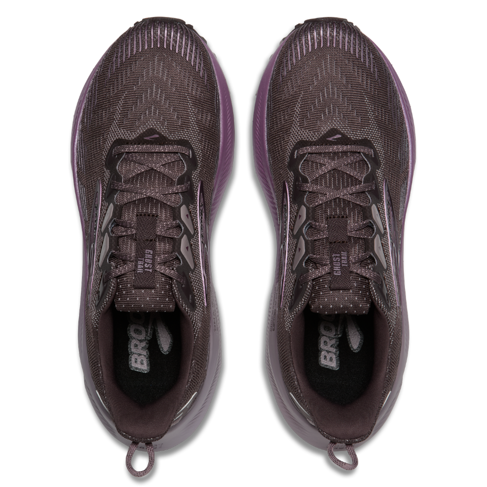 Brooks Women's Ghost Trail Running Shoes in Raisin/Purple/Metallic AW26