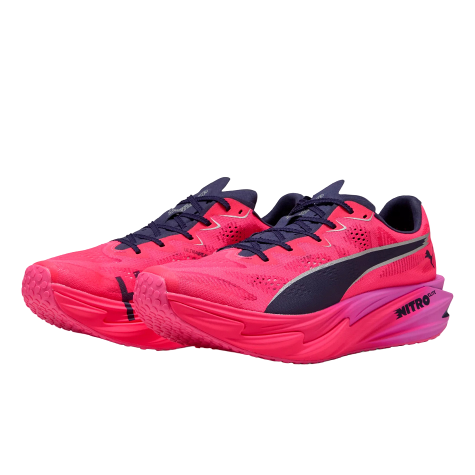 Puma Men's Deviate NITRO Elite 4 HYROX Running Shoes in Pure Pink-Electric/Orchid Dark Plum SS26