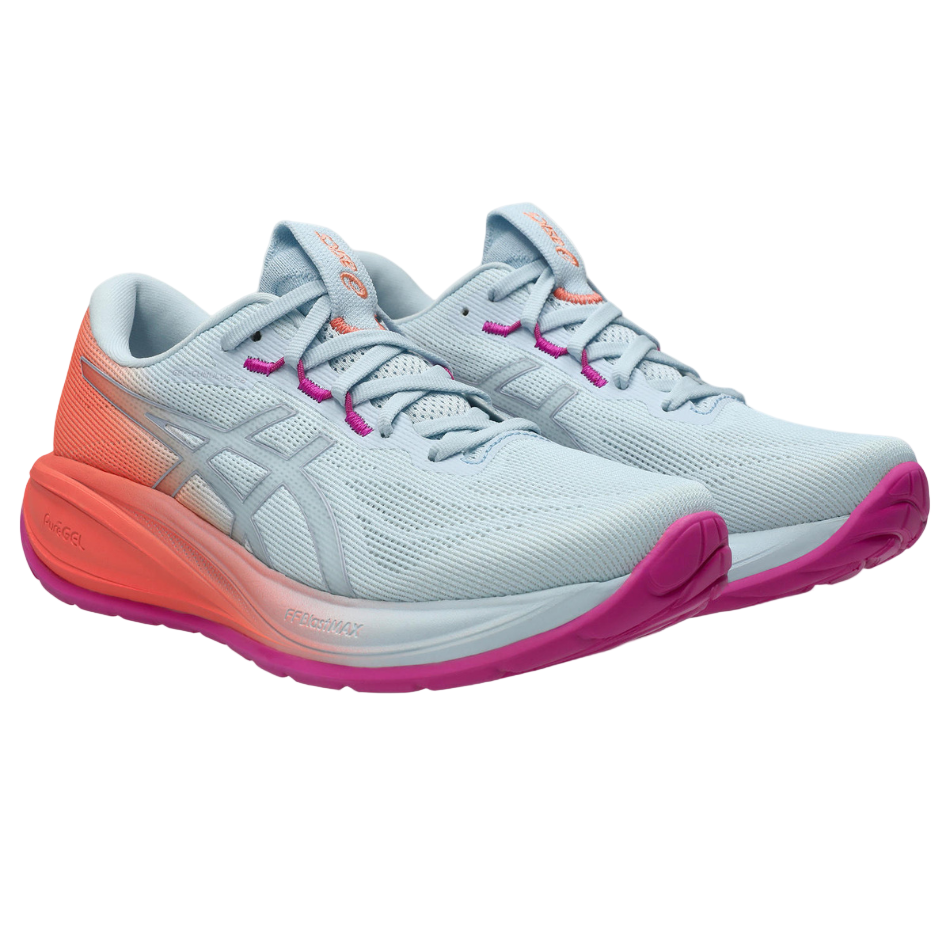 ASICS Women's GEL-CUMULUS 28 Sunny Sizzle Running Shoes in Sky/Sun Coral SS26
