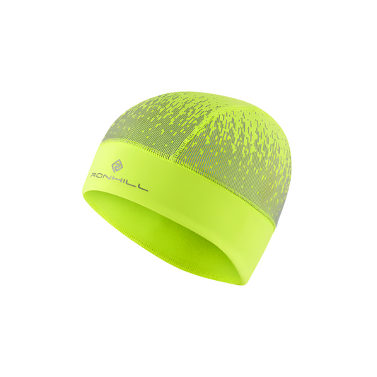 Ronhill Unisex Reflect Beanie in Fluo Yellow/Reflect AW25