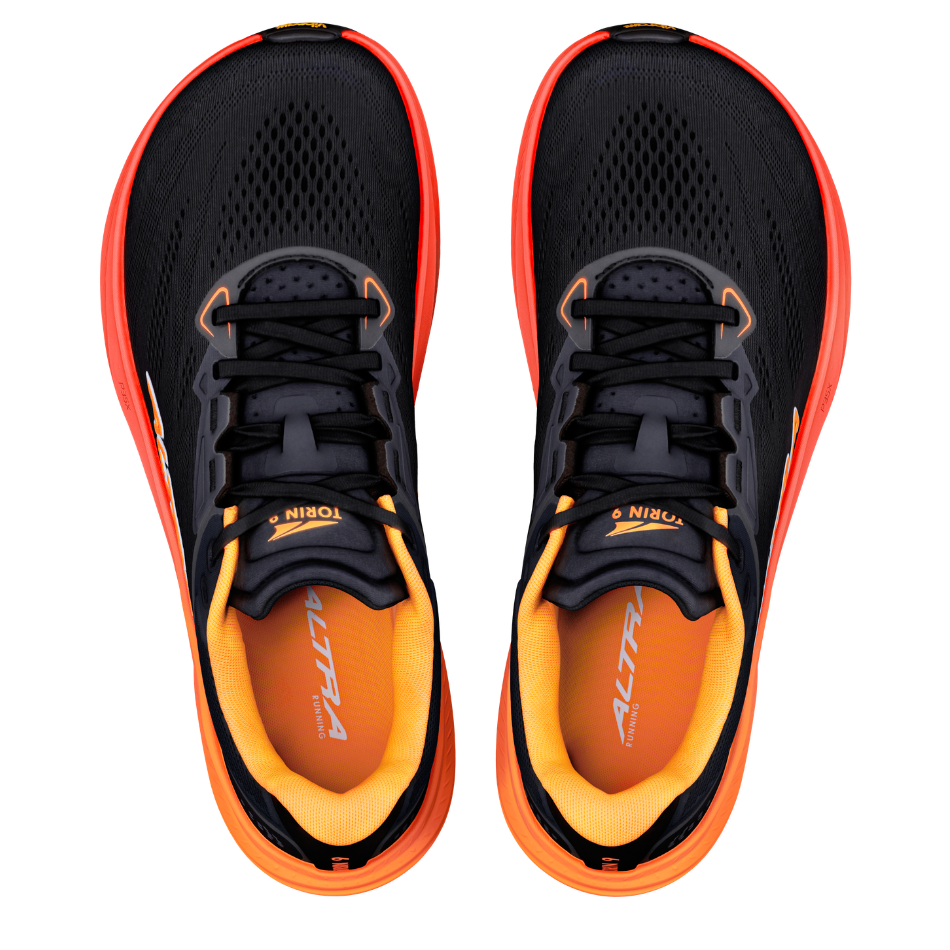 Altra Men's Torin 9 Running Shoes in Black/Orange Pop/Fiery Coral AW26
