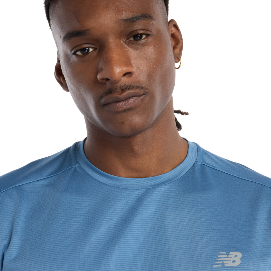 New Balance Men's Sport Essentials Short Sleeved Tee in Blue AW25