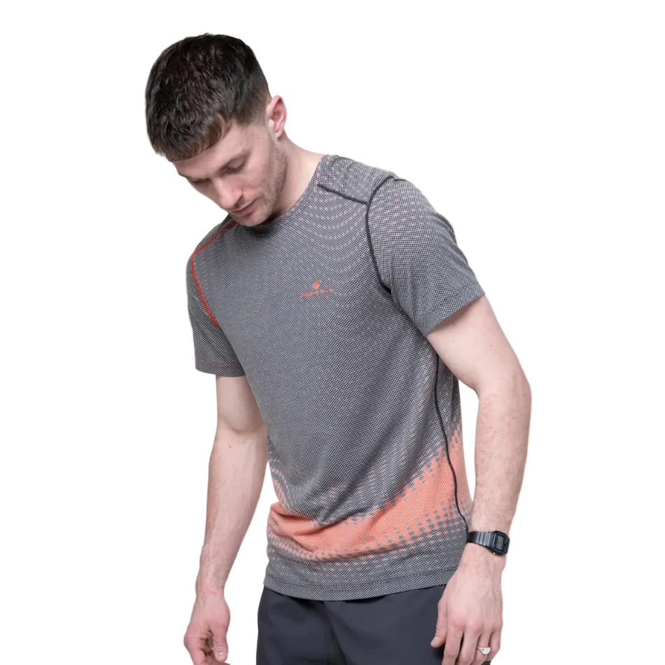 Ronhill Men's Tech Golden Hour Tee in Ronhil Red Motion SS26