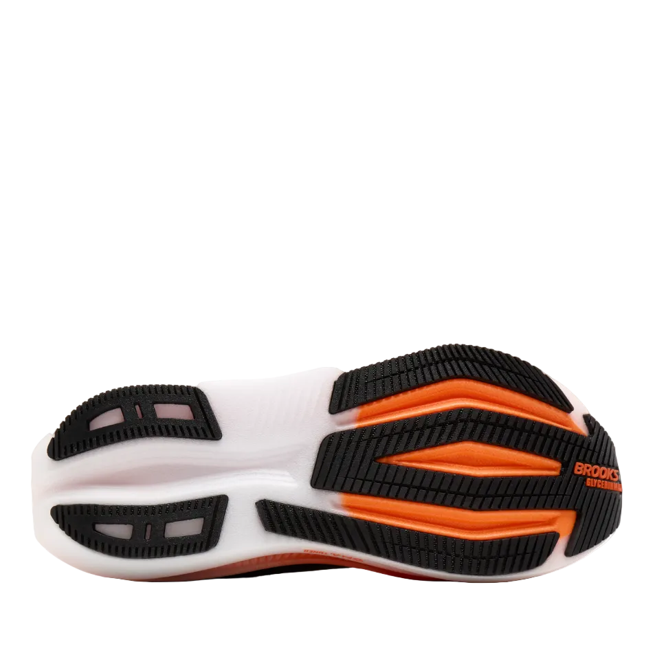 Brooks Men's Glycerin Max 2 Running Shoes in Black/Tigerlily/Orange AW26