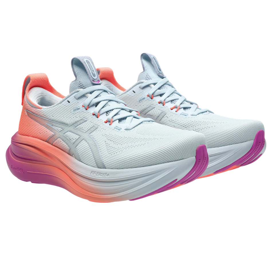 ASICS Women's GEL-NIMBUS 28 Sunny Sizzle Running Shoes in Sky/Digital Sakura SS26