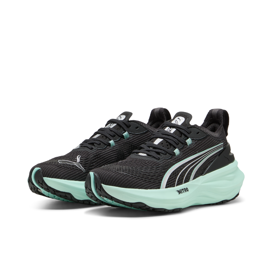 PUMA Women's Foreverun NITRO 2 Running Shoes in PUMA Black/Mint Melt AW25