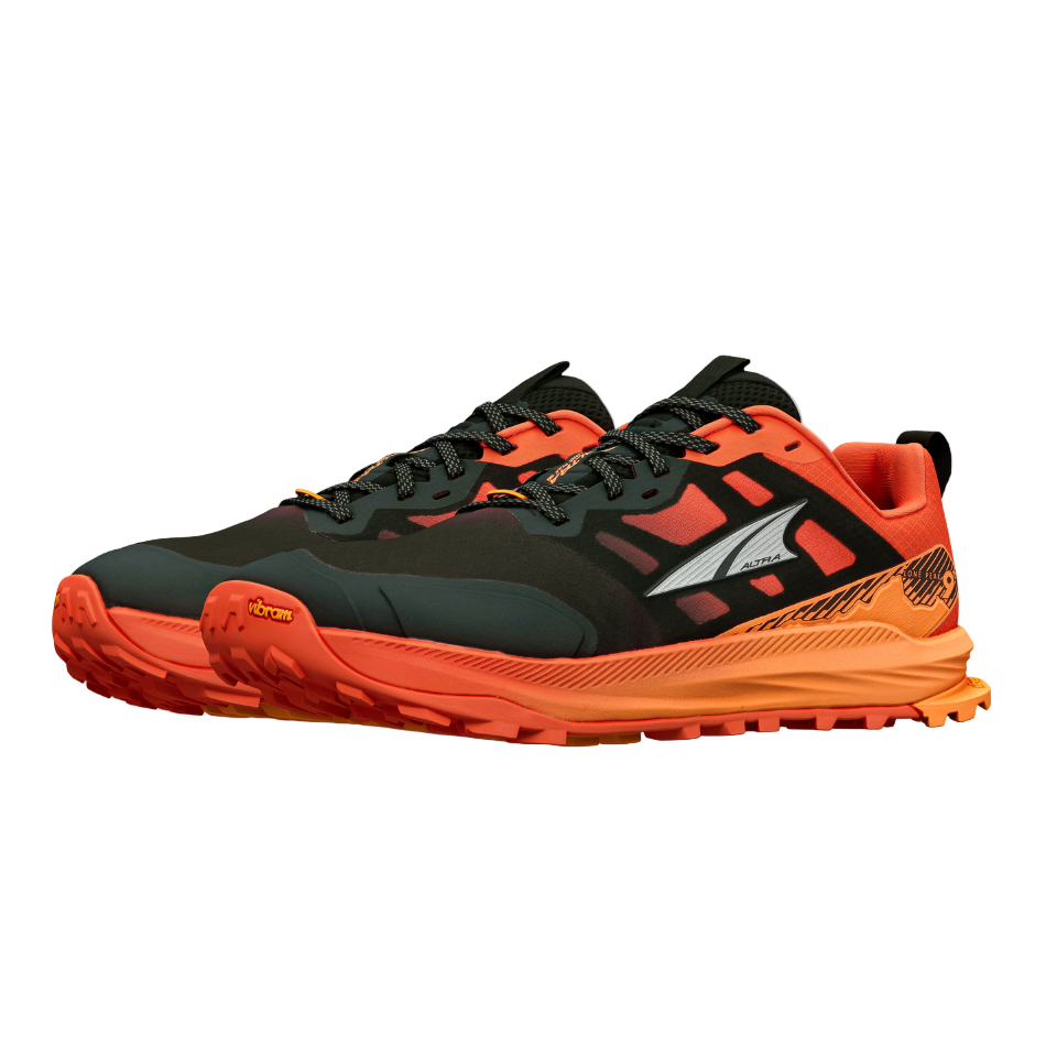 Altra Men's Lone Peak 9+ Trail Running Shoes in Black/Orange SS26