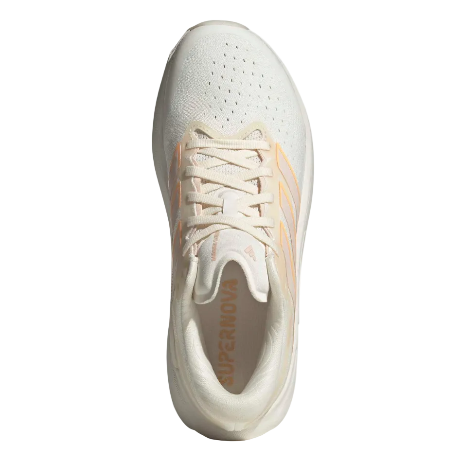 adidas Women's Supernova Solution 3 Running Shoes in Chalk White/Acid Orange/Wonder Quartz AW26