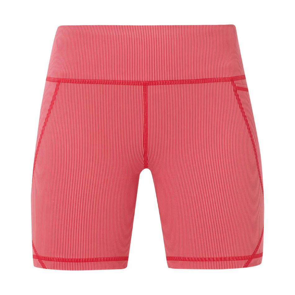 Sweaty Betty Power 6" Biker Shorts in Red Micro Stripe Print AW26