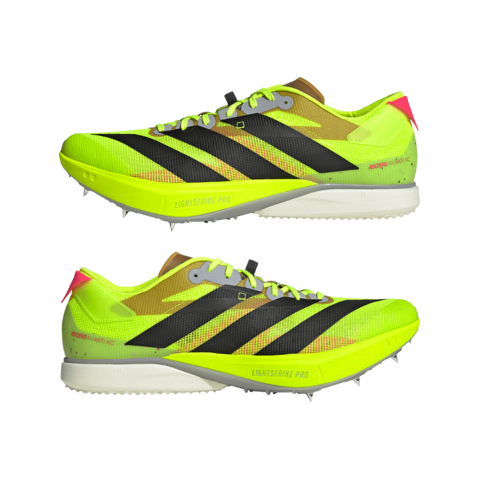adidas Adizero Avanti XC Running Spikes in Lucid Lemon/Black AW25