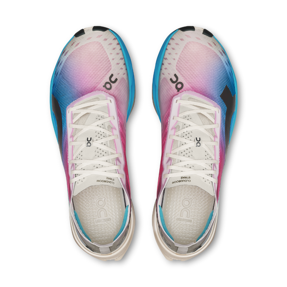 On Men's Cloudboom Strike Running Shoes in White/Horizon AW25