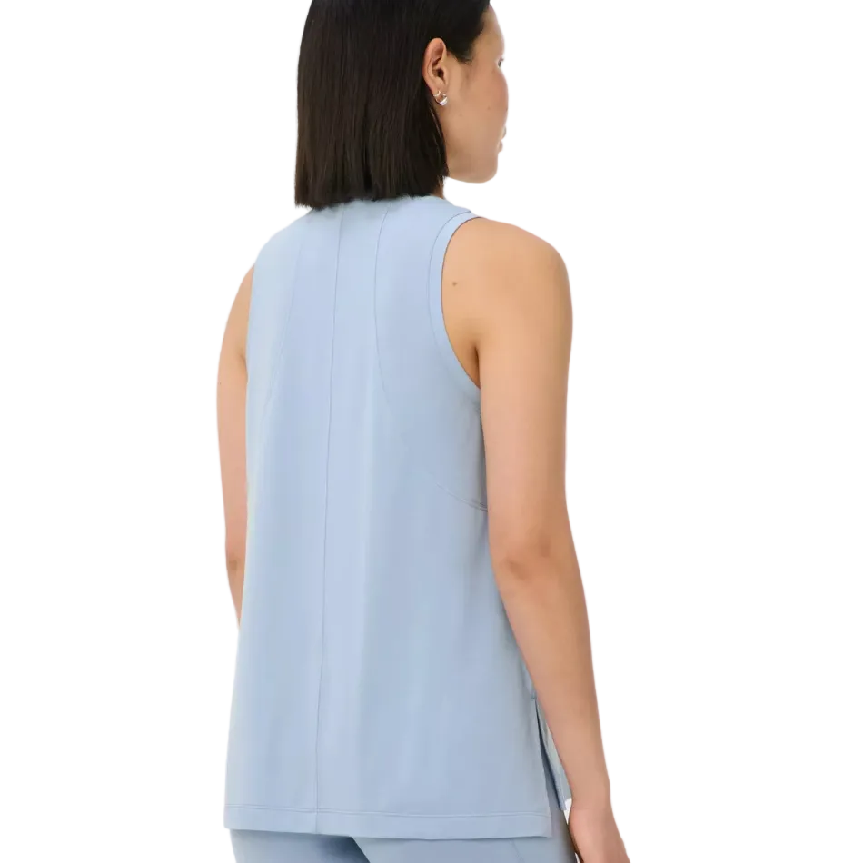 Sweaty Betty Soft Flow Studio Longline Tank in Laguna Blue AW26